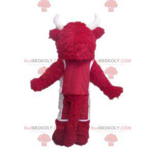 Mascotte de taureau rouge et blanc. Mascotte Chicago Bulls -