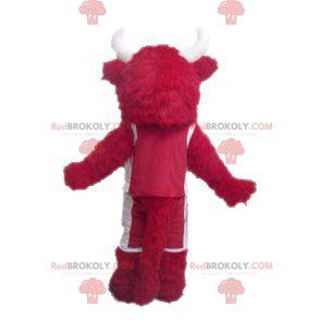 Mascote touro vermelho e branco. Mascote Chicago Bulls -