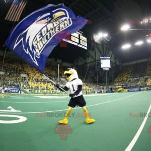 Giant black white and yellow eagle mascot - Redbrokoly.com