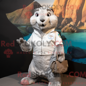 Sølv murmeldyr maskot...