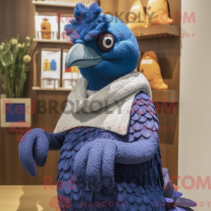 Máscara de rosto azul com...