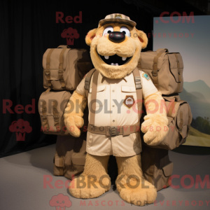 Mascotte de chef beige...