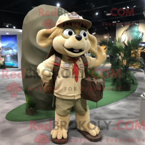 Mascotte de chef beige...