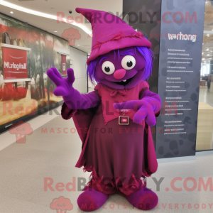 Magenta Hexe Maskottchen...