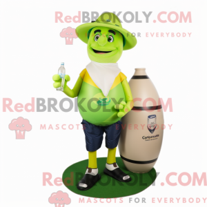 Postava maskota Lime Green...
