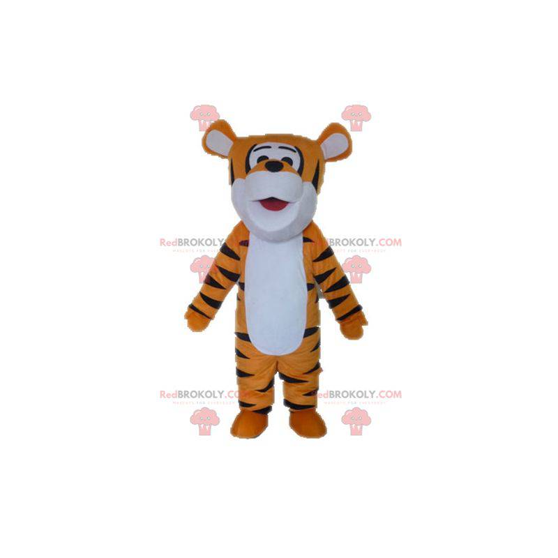 Mascot tigre blanco y negro naranja. Mascota de tigger -