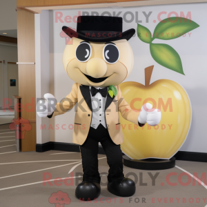 Tan Apple maskot kostume...