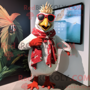 Red Rooster-mascottekostuum...