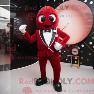 Rød champagne maskot...