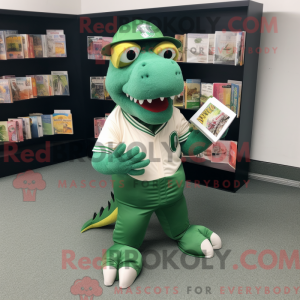 Green Iguanodon mascot...