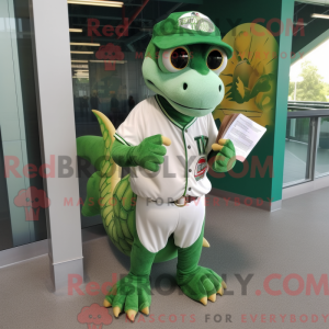 Green Iguanodon mascot...