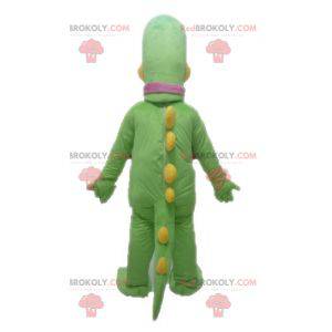 Giant green and yellow dinosaur mascot - Redbrokoly.com