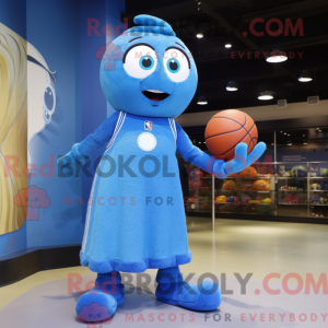 Blå Basketball Ball maskot...