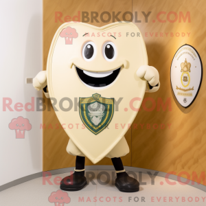 Cream Celtic Shield mascot...
