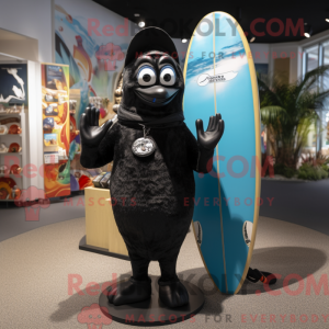 Sort Surfboard maskot...