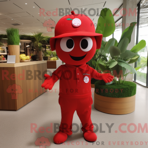 Red Plum maskot kostume...