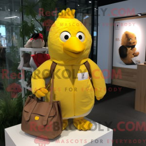 Gul kylling maskot kostume...