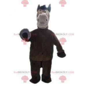 Giant brown and beige horse mascot - Redbrokoly.com