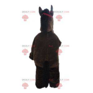 Obří hnědý a béžový maskot koně - Redbrokoly.com