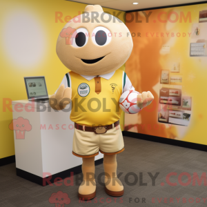 Tan Lemon mascot costume...