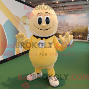 Tan Lemon maskot kostume...