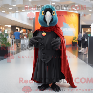 Sort Macaw maskot kostume...