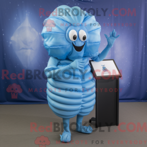 Himmelblå Trilobite maskot...