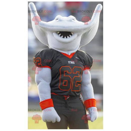 Aquatic stingray maskot i sportkläder - Redbrokoly.com