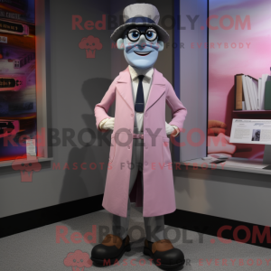 Grå rosa maskotdraktfigur...