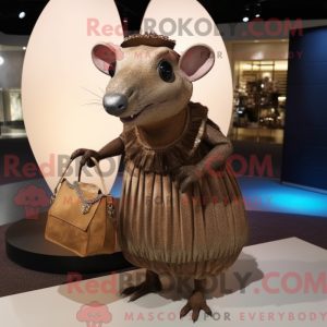 Brun bæltedyr maskot...