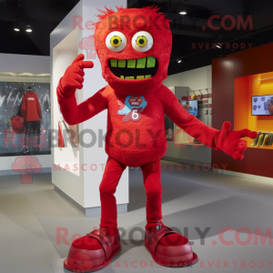 Rode zombie mascottekostuum...
