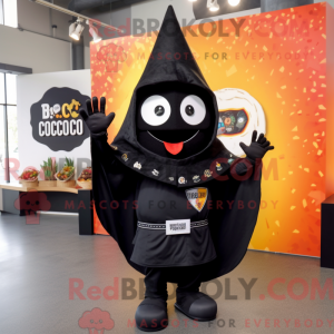 Black Nachos mascot costume...