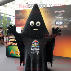 Black Nachos mascot costume...