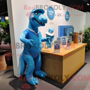 A figura azul da máscara de...