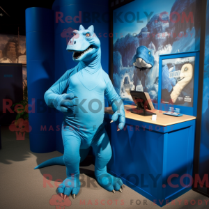 A figura azul da máscara de...