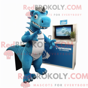 A figura azul da máscara de...