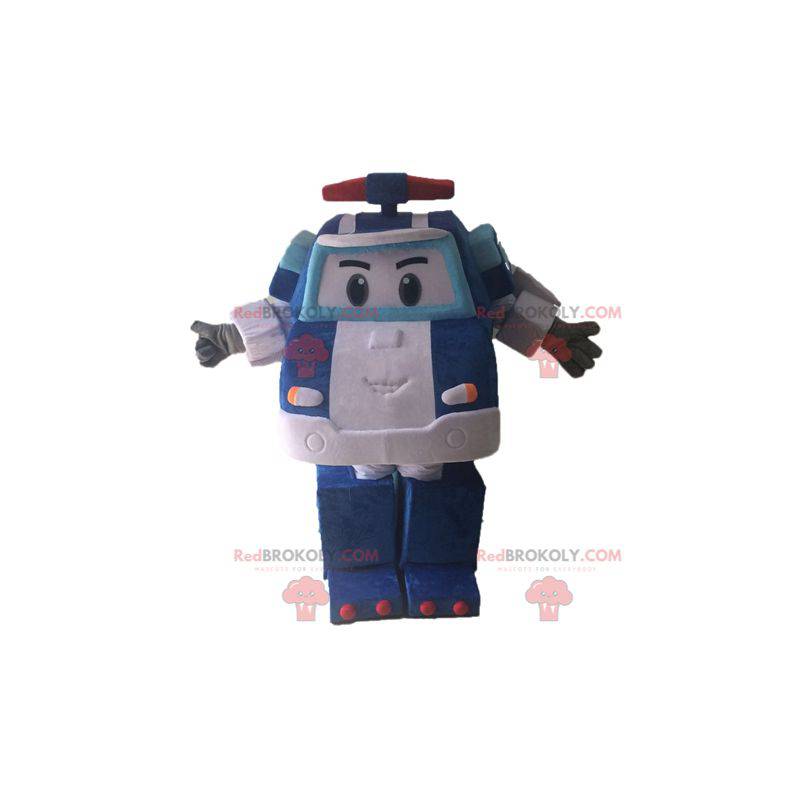 Maskot transformátory. Modré auto maskot - Redbrokoly.com