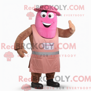 Roestroze mascottekostuum...