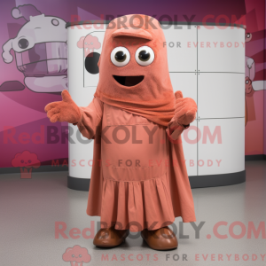 Roestroze mascottekostuum...