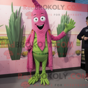 Magenta Spargel Maskottchen...