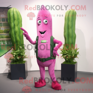 Magenta Spargel Maskottchen...