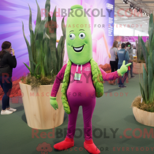 Magenta asparges maskot...