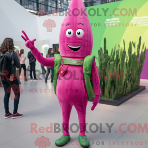 Magenta Spargel Maskottchen...