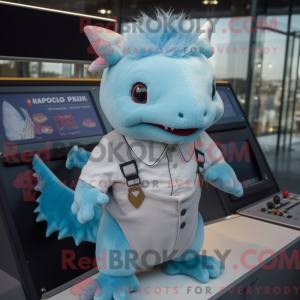 Sky Blue Axolotls mascot...