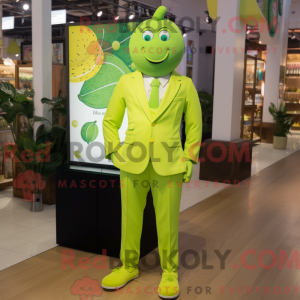 Lime grønn sitron maskot...