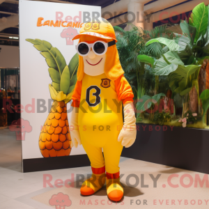 Orange Baa maskot kostume...