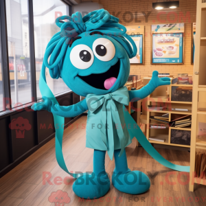 Teal Spaghetti mascot...