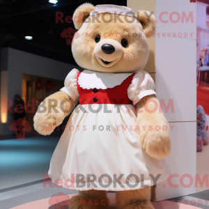 Mascotte d ours beige...