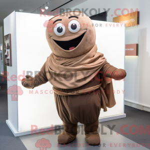 Fantasia de mascote marrom com macacão e lenços - Mas mascotes - REBROKO_215456 - RedBrokoly.com
