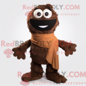 Fantasia de mascote marrom com macacão e lenços - Mas mascotes - REBROKO_215457 - RedBrokoly.com